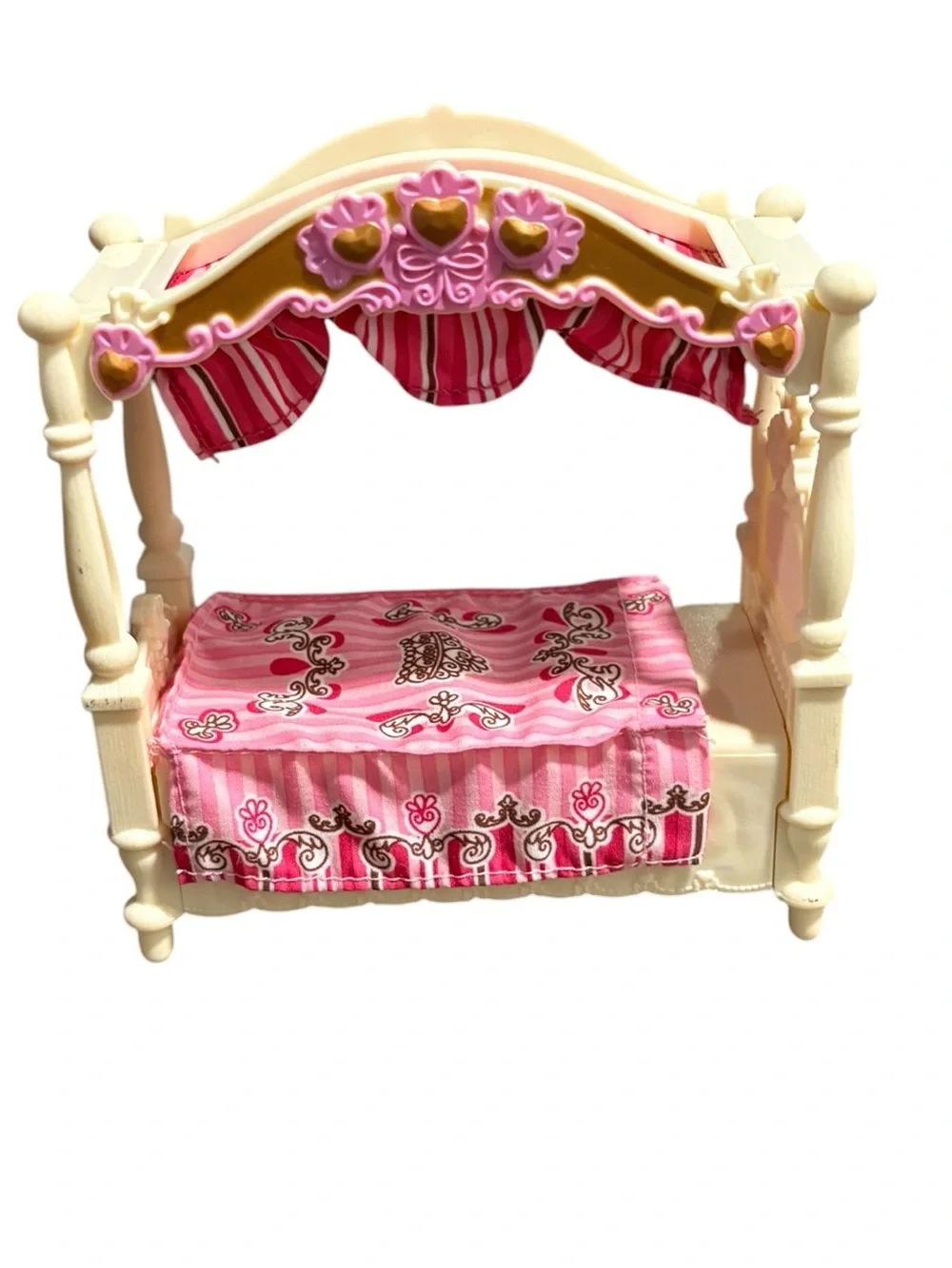 Fisher Price Loving Family Dollhouse Figure Kids Bed W/ Canopy